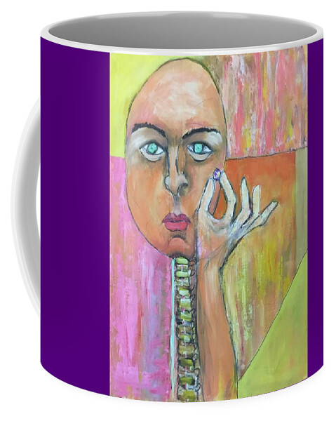 Ricardosart37 Coffee Mug featuring the painting Sphere Essence by Ricardo Penalver deceased