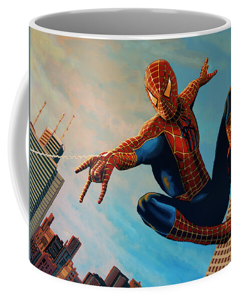 Spiderman 3 Painting Coffee Mug by Paul Meijering - Pixels Merch