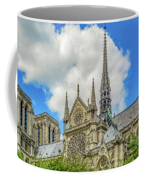 Paris Coffee Mug featuring the photograph Spires Along the Seine by Marcy Wielfaert
