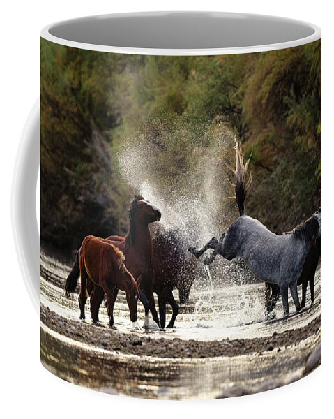 Action Coffee Mug featuring the photograph Splashing Kick by Shannon Hastings