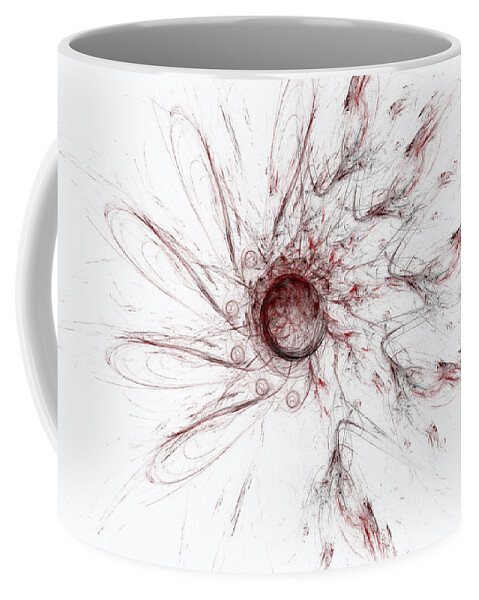 Red Coffee Mug featuring the digital art Splatter by Brandi Untz
