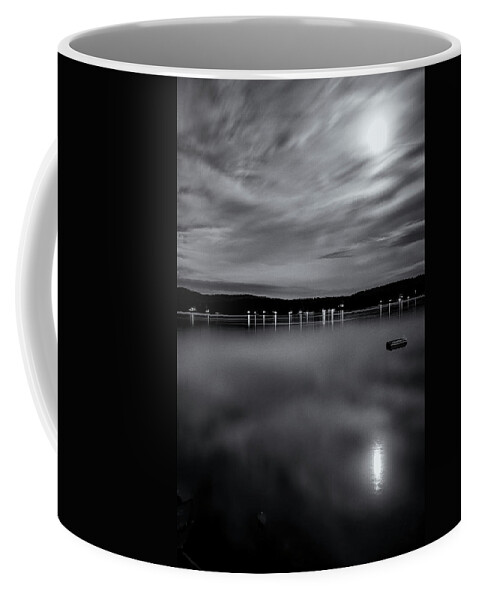 Spofford Lake New Hampshire Coffee Mug featuring the photograph Spofford Lake Moon by Tom Singleton