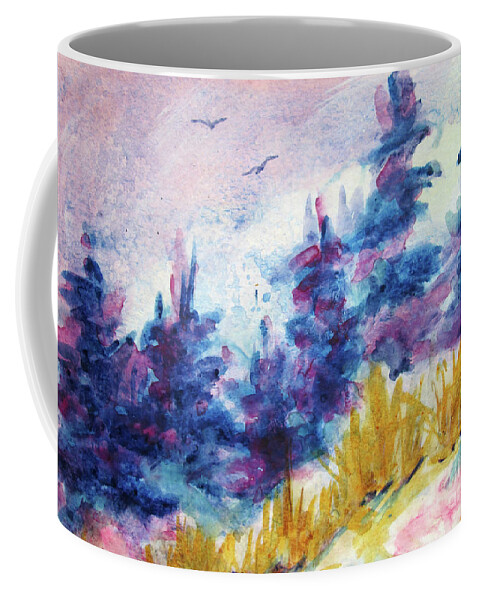 Paintings Coffee Mug featuring the painting Spring Landscape 2019 by Kathy Braud
