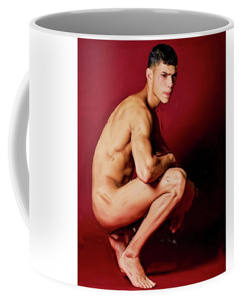 Squat Coffee Mug featuring the painting Squat by Troy Caperton