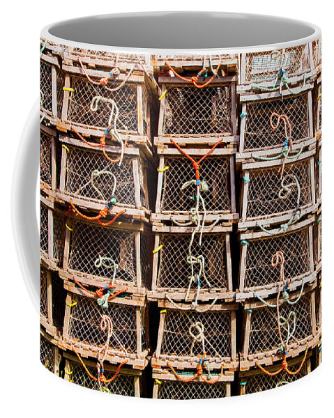 Inverness Coffee Mug featuring the photograph Stacked Lobster Pots by Jurgen Lorenzen