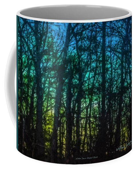 Dawn Coffee Mug featuring the painting Stained Glass Dawn by Bill McEntee