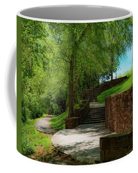 African American Heritage Memorial Park Coffee Mug featuring the photograph Stairway to Carlyle by Lora J Wilson