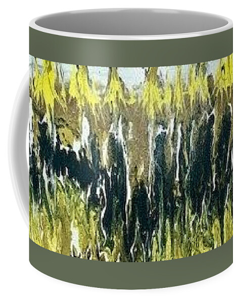 Fire Coffee Mug featuring the painting Stallions of Fire by Cynthia King