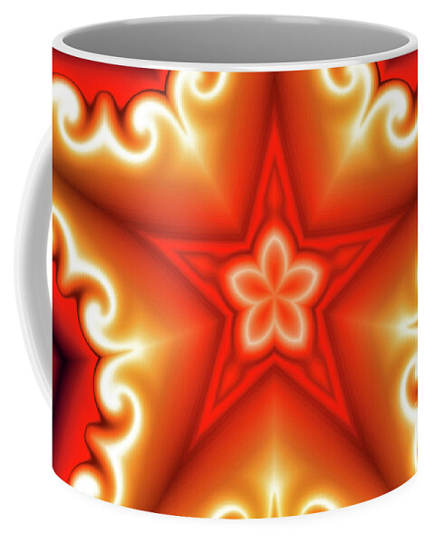 Star Coffee Mug featuring the digital art Starflower by Bill King