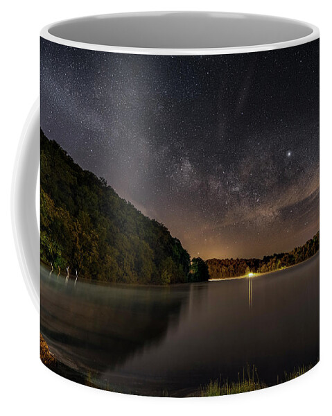 Stars Coffee Mug featuring the photograph Starry Night in the Hills by Arthur Oleary