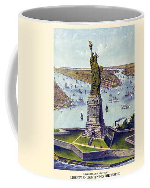 Statue Coffee Mug featuring the painting Statue of Liberty by Unknown