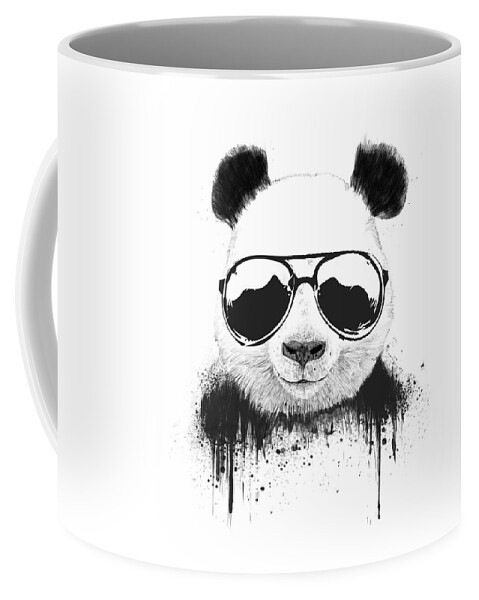 Panda Coffee Mug featuring the mixed media Stay Cool by Balazs Solti