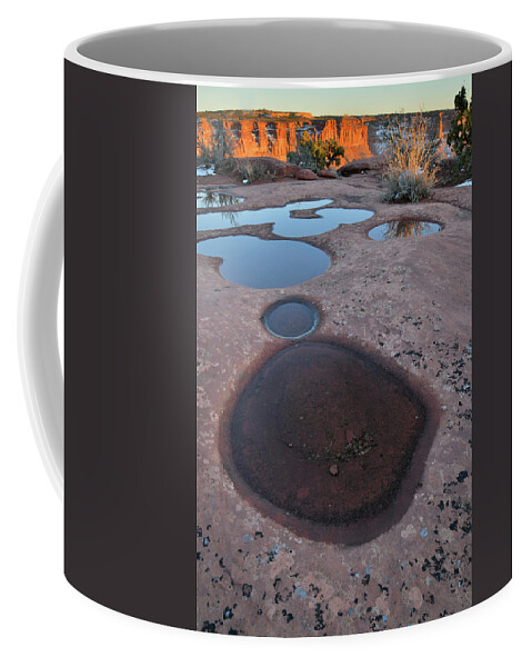 Canyonlands National Park Coffee Mug featuring the photograph Stepping Pools at Green River Overlook by Ray Mathis