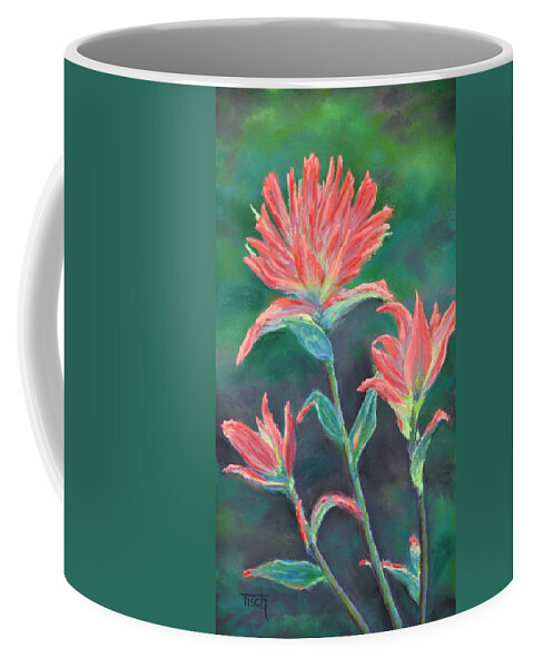 Wildflowers Coffee Mug featuring the painting Sticky Paintbrush by Lee Tisch Bialczak