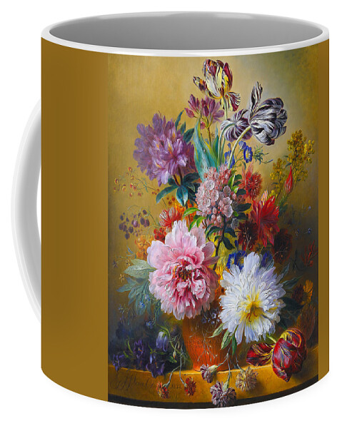 Paint Coffee Mug featuring the painting Still life 10 by Georgius Jacobus Johannes van Os