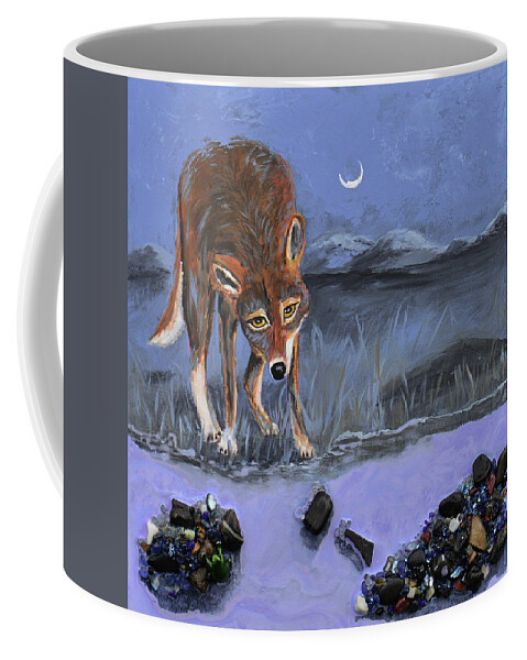 Coyote Coffee Mug featuring the photograph Still Waters by Donna Blackhall
