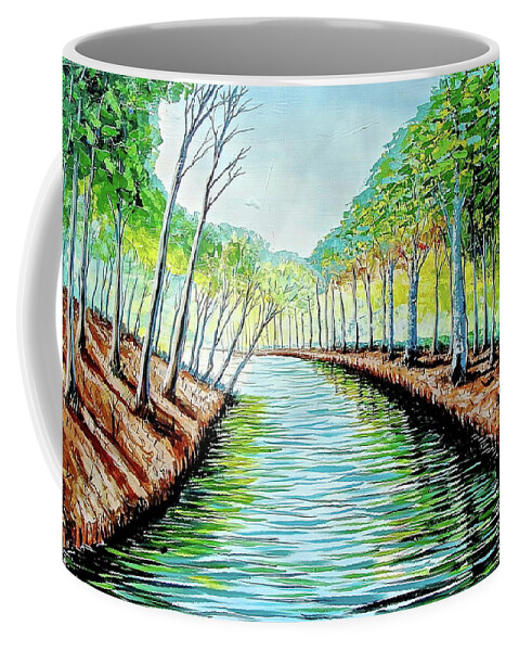 Evans Yegon Coffee Mug featuring the painting Still Waters by Evans Yegon