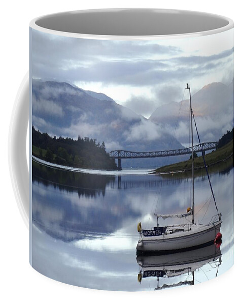 Yacht Coffee Mug featuring the photograph Stillness by Karen Jane Jones