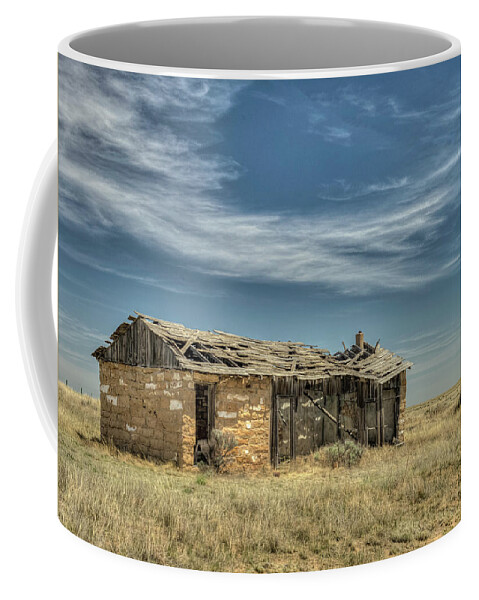 Clouds Coffee Mug featuring the photograph Stone and Wood by Laura Hedien