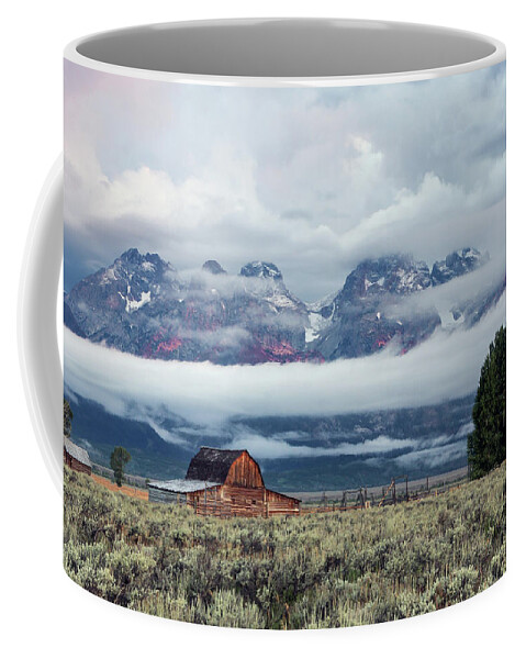 Barn Coffee Mug featuring the photograph Storm coming by Ronnie And Frances Howard
