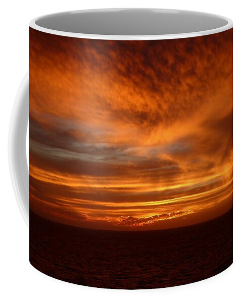 Ocean View Coffee Mug featuring the photograph Strange Clouds At Sunset by Ocean View Photography