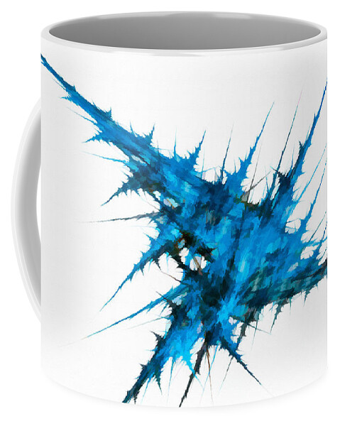 Strike Coffee Mug featuring the digital art Strike Magnitude Blue by Don Northup