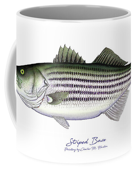 Striped Bass Coffee Mug by Charles Harden - Pixels