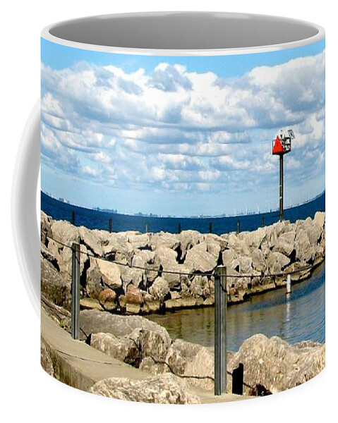 Sturgeon Point Marina Coffee Mug featuring the photograph Sturgeon Point Marina on Lake Erie by Rose Santuci-Sofranko