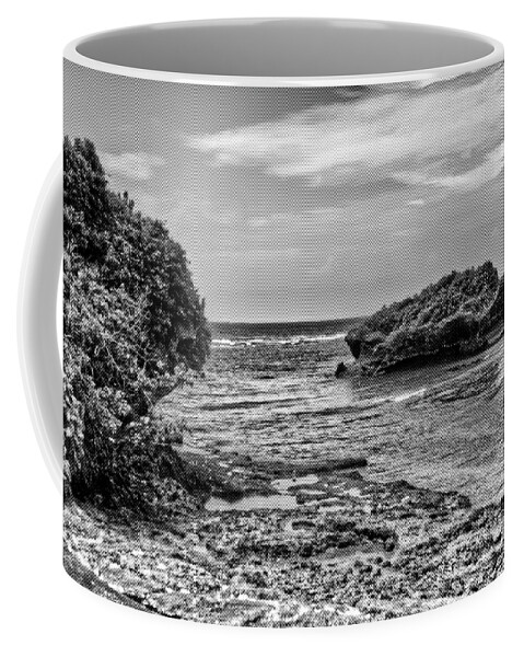 High Contrast Coffee Mug featuring the photograph Stylized beach 2 by Eric Hafner