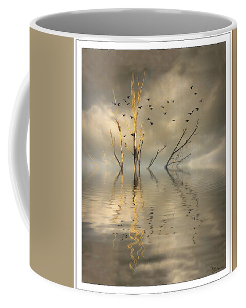 Barren Tree Coffee Mug featuring the photograph Submerged by Peggy Dietz