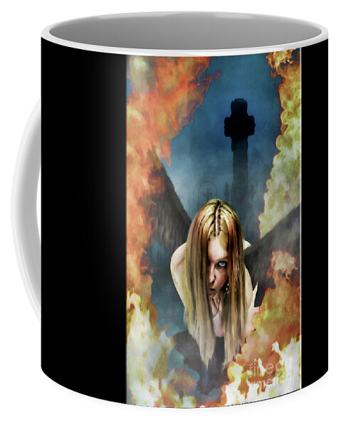 Dark Coffee Mug featuring the digital art Succubus by Recreating Creation