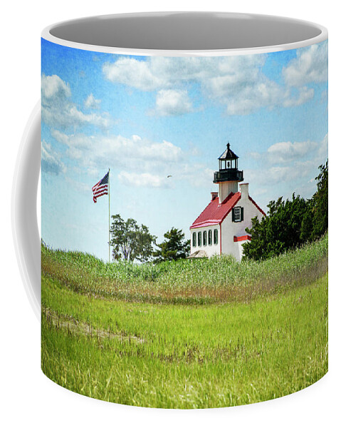 Lighthouse Coffee Mug featuring the photograph Summer at East Point Lighthouse II by Debra Fedchin