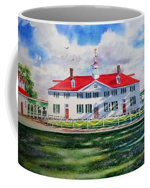 Mount Vernon Coffee Mug featuring the painting Summer at Mount Vernon by Tom Harris