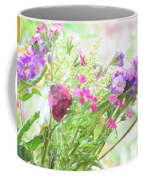 Painted Photo Coffee Mug featuring the painting Summer Blossoms by Bonnie Bruno