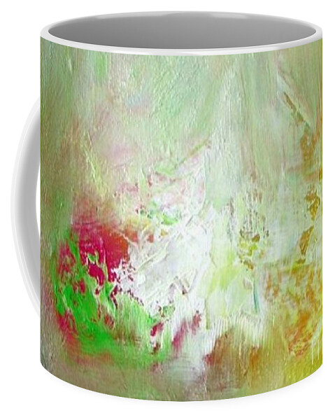 Abstract Coffee Mug featuring the painting Summer Blue Moon by Vesna Antic