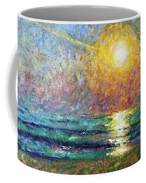 Beach Coffee Mug featuring the painting Summer Nights by Josef Kelly