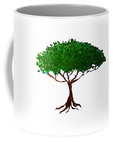 Summer Coffee Mug featuring the painting Summer Tree Watercolor with Transparent Background by Delynn Addams