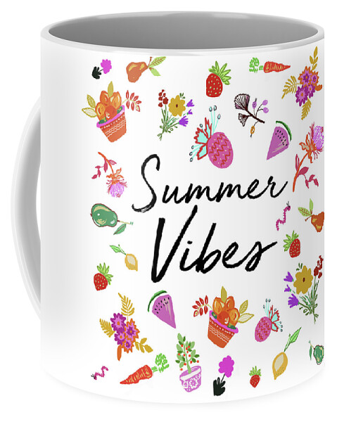 Summer Coffee Mug featuring the mixed media Summer Vibes by Ani Del Sol