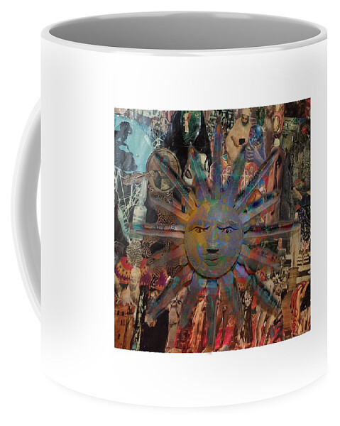 Sun Coffee Mug featuring the mixed media Sun by Michelle White