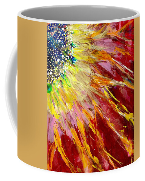 Sunflower Coffee Mug featuring the painting Sun Petals by Bonny Butler