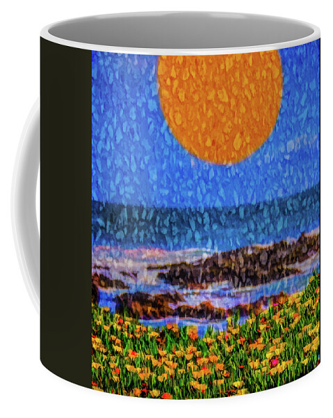 Sun Coffee Mug featuring the photograph Sun, rain and surf by Patricia Dennis