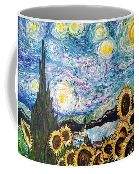 15 Sunflowers White Ceramic Mug 11 oz/15 oz Vincent Van Gogh Sunflower Painting 