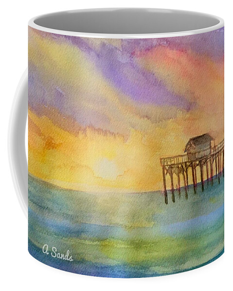Cocoa Beach Coffee Mug featuring the painting Sunny Florida by Anne Sands