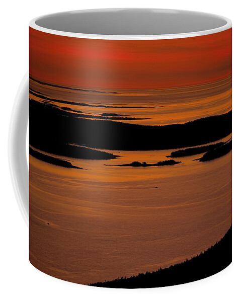 Maine Coffee Mug featuring the photograph Sunrise Cadillac Mountain by Tom Gresham