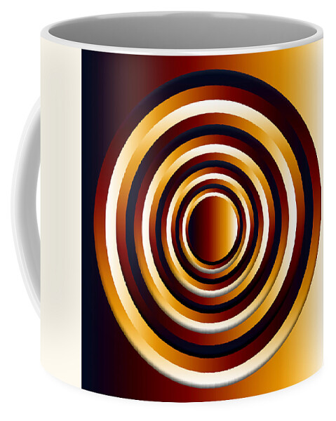 Circle Coffee Mug featuring the digital art Sunrise Gradient Circles by Pelo Blanco Photo