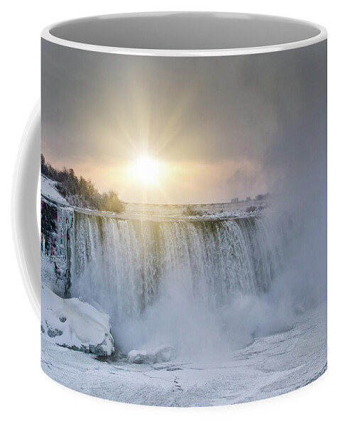 Winter Wonderland Coffee Mug featuring the photograph Sunrise in Niagara Falls by Nick Mares