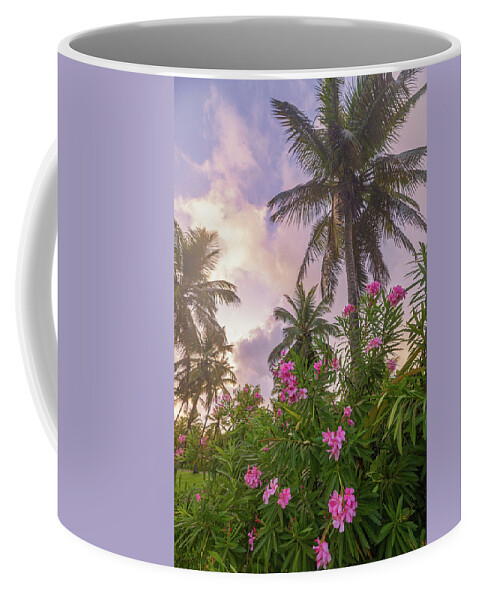 Sunrise Coffee Mug featuring the photograph Sunrise in the Palms by Darren White
