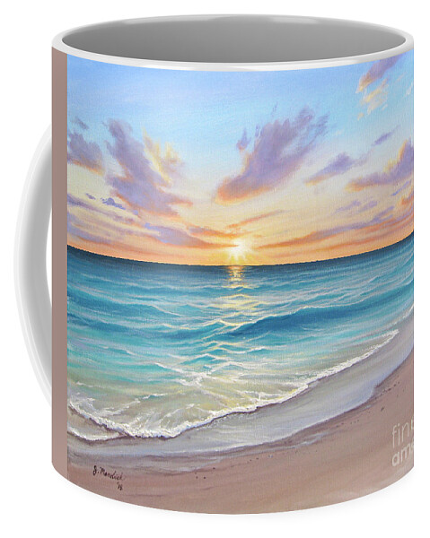 Seascape Coffee Mug featuring the painting Sunrise Splendor by Joe Mandrick