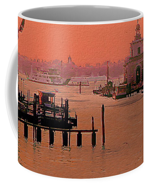 Sunrise Coffee Mug featuring the digital art Sunrise, Venice by Robert Bissett