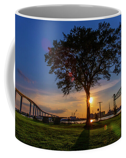 Sunset Coffee Mug featuring the photograph Sunset at Elizabeth River Park by Amy Jackson